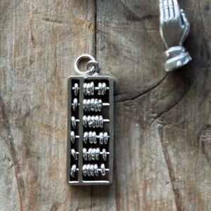 Vintage abacus sterling charm only